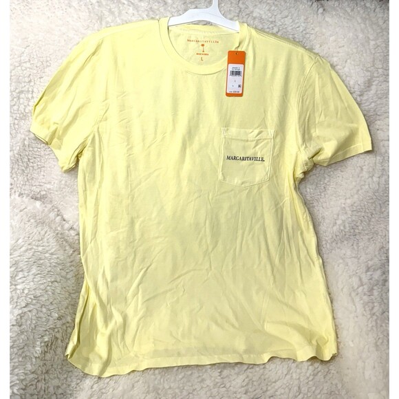 Margaritaville T-shirt Yellow Short Sleeve Marlin Fish Beach Vacation Tee Size L - Picture 2 of 4